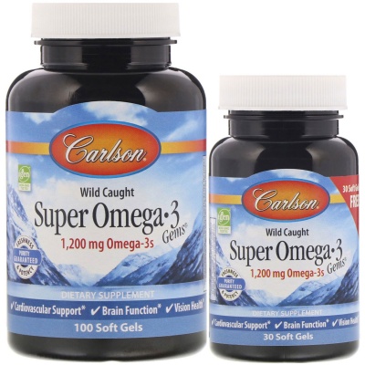  Carlson Labs Wild Caught Super Omega-3 100 